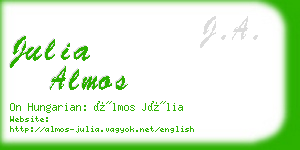julia almos business card
